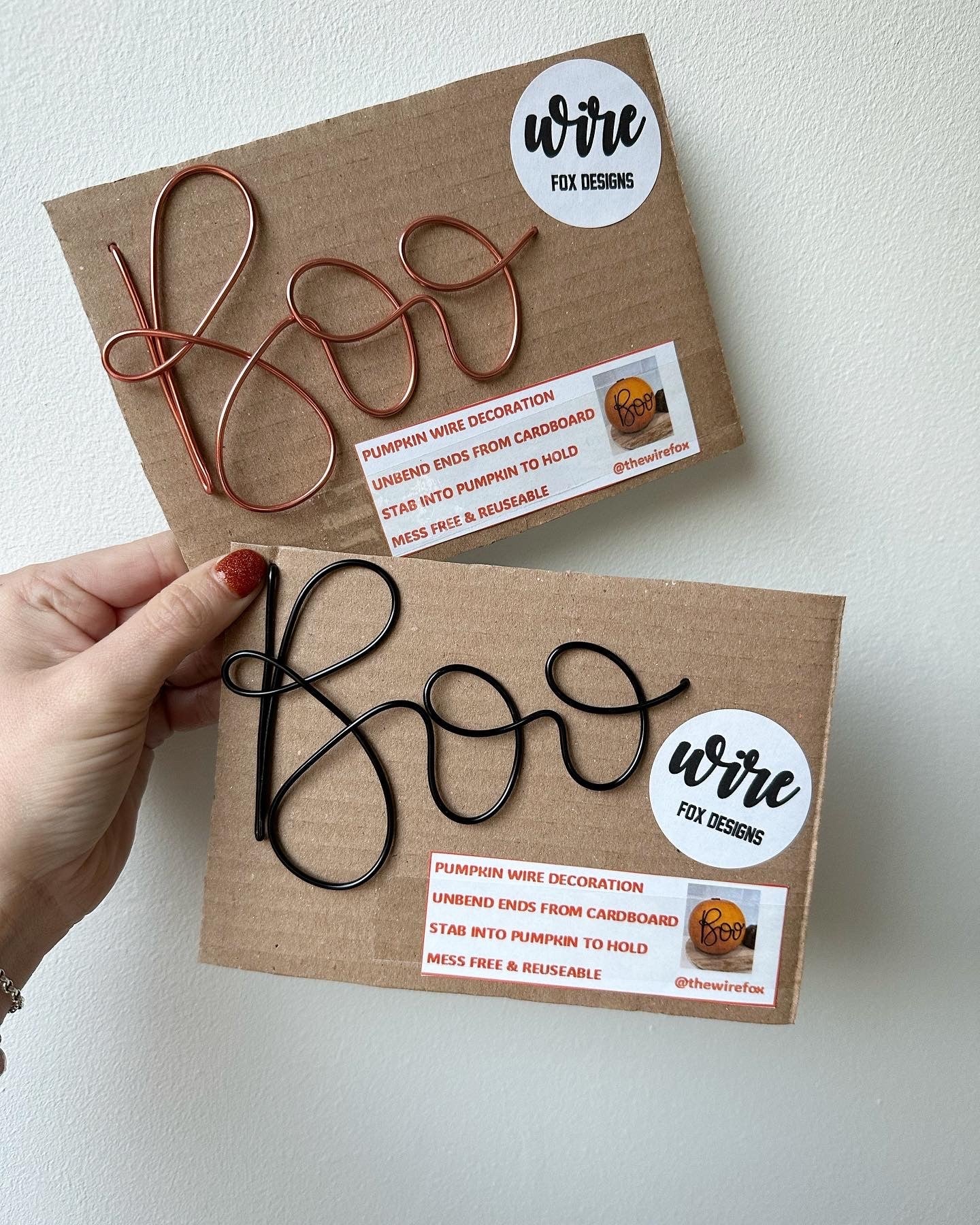 Boo pumpkin wire