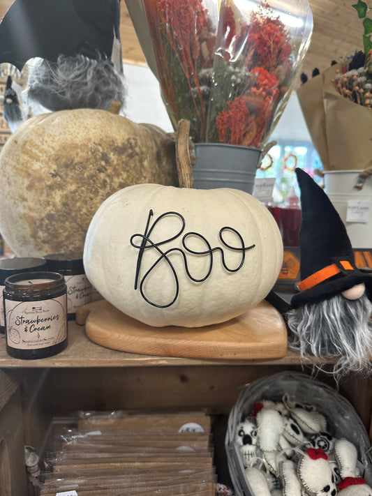 Boo pumpkin wire