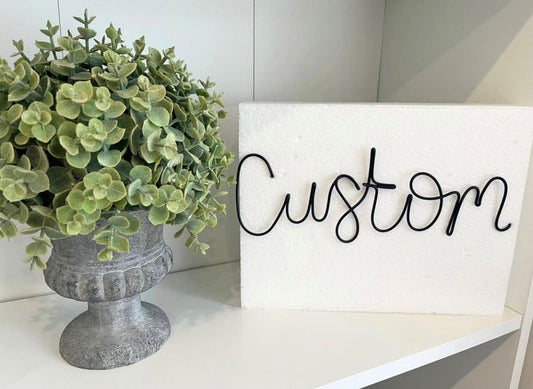 Custom Personalised Wire Word